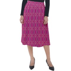 Background Texture Pattern Mandala Classic Velour Midi Skirt  by HermanTelo