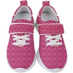 Background Texture Pattern Mandala Kids  Velcro Strap Shoes by HermanTelo