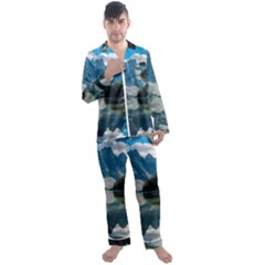 Nature Men s Satin Pajamas Long Pants Set by ArtworkByPatrick