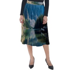 Nature Classic Velour Midi Skirt  by ArtworkByPatrick