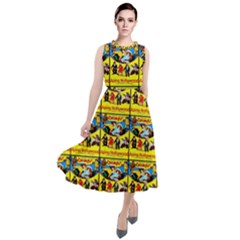 Aping Hollywood Round Neck Boho Dress