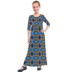 Ab 75 1 Kids  Quarter Sleeve Maxi Dress by ArtworkByPatrick