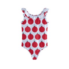 Christmas Baubles Bauble Holidays Kids  Frill Swimsuit