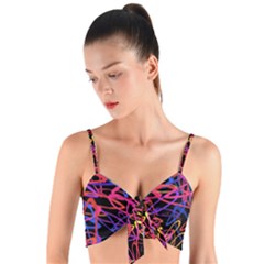 Abstrait Colors Women Tie Front Bralet