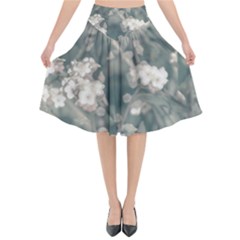 Beauty Floral Scene Photo Flared Midi Skirt by dflcprintsclothing