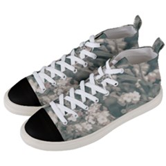 Beauty Floral Scene Photo Men s Mid-top Canvas Sneakers by dflcprintsclothing