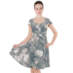 Beauty Floral Scene Photo Cap Sleeve Midi Dress by dflcprintsclothing