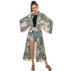 Beauty Floral Scene Photo Maxi Kimono