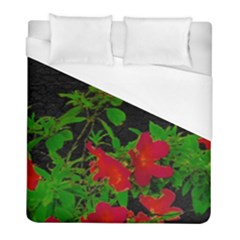 Dark Pop Art Floral Poster Duvet Cover (full/ Double Size) by dflcprintsclothing