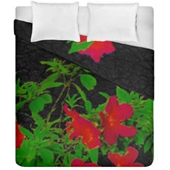 Dark Pop Art Floral Poster Duvet Cover Double Side (california King Size)