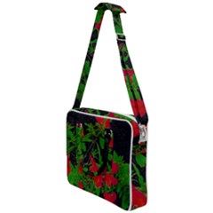 Dark Pop Art Floral Poster Cross Body Office Bag by dflcprintsclothing