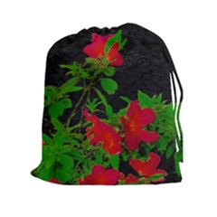 Dark Pop Art Floral Poster Drawstring Pouch (2xl) by dflcprintsclothing