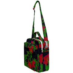 Dark Pop Art Floral Poster Crossbody Day Bag by dflcprintsclothing