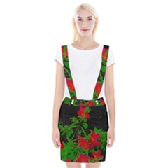 Dark Pop Art Floral Poster Braces Suspender Skirt