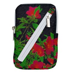 Dark Pop Art Floral Poster Belt Pouch Bag (large)