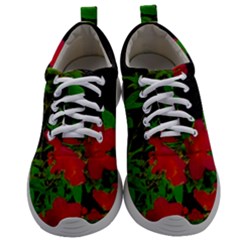 Dark Pop Art Floral Poster Mens Athletic Shoes by dflcprintsclothing