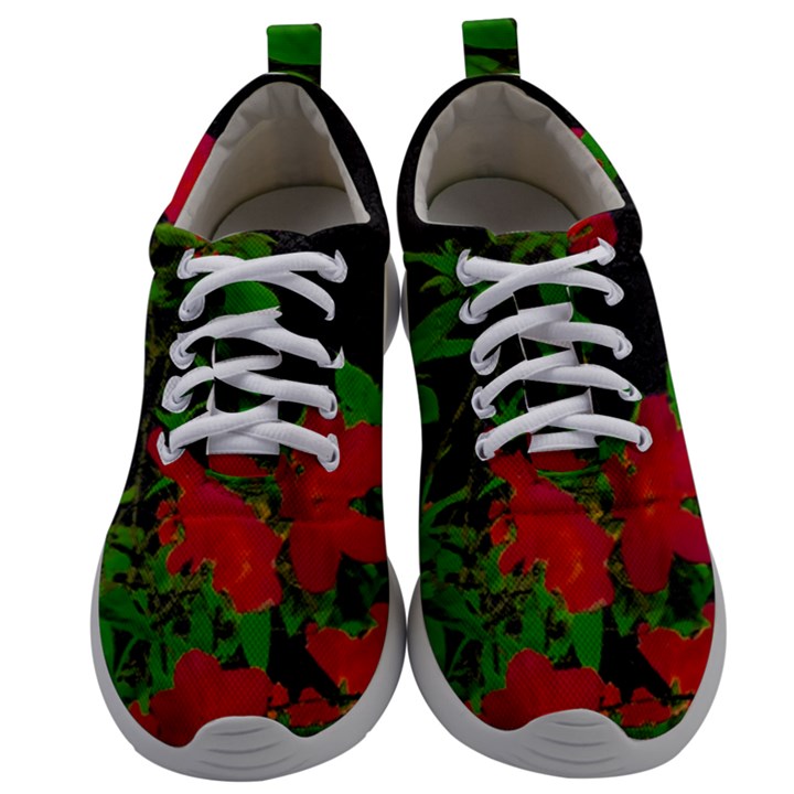 Dark Pop Art Floral Poster Mens Athletic Shoes