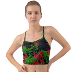 Dark Pop Art Floral Poster Mini Tank Bikini Top