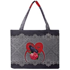 Wonderful Crow On A Heart Mini Tote Bag by FantasyWorld7