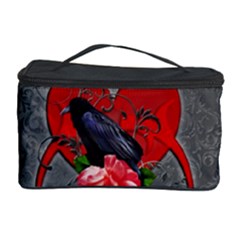 Wonderful Crow On A Heart Cosmetic Storage by FantasyWorld7