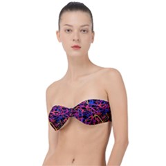 Abstrait Neon Colors Classic Bandeau Bikini Top 