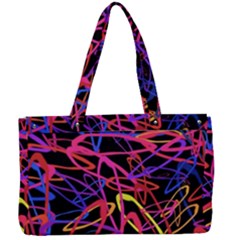 Abstrait Neon Colors Canvas Work Bag by kcreatif