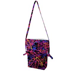 Abstrait Neon Colors Folding Shoulder Bag by kcreatif