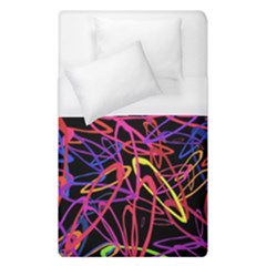 Abstrait Neon Colors Duvet Cover (single Size) by kcreatif