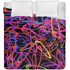 Abstrait Neon Colors Duvet Cover Double Side (king Size) by kcreatif