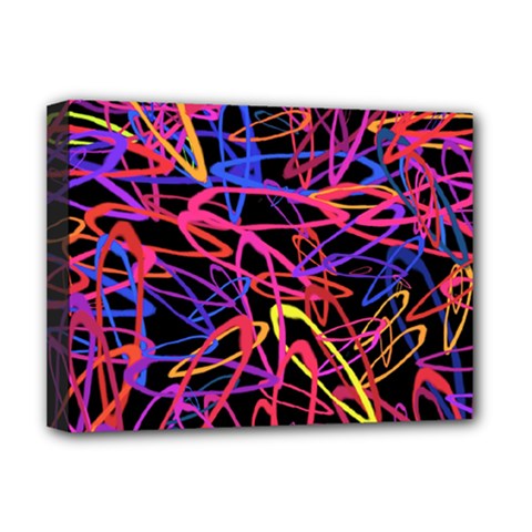 Abstrait Neon Colors Deluxe Canvas 16  X 12  (stretched)  by kcreatif