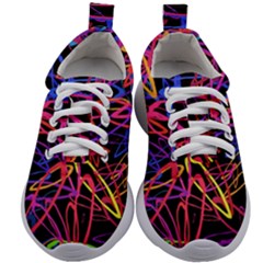 Abstrait Neon Colors Kids Athletic Shoes