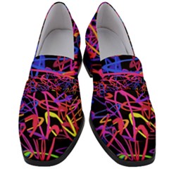 Abstrait Neon Colors Women s Chunky Heel Loafers by kcreatif