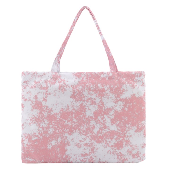 Degrade Rose/Blanc Zipper Medium Tote Bag