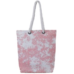 Degrade Rose/blanc Full Print Rope Handle Tote (small) by kcreatif