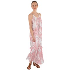 Degrade Rose/blanc Cami Maxi Ruffle Chiffon Dress