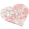 Degrade Rose/Blanc Wooden Puzzle Heart View3