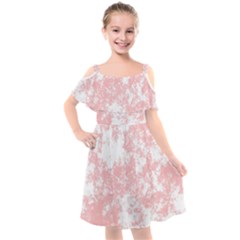 Degrade Rose/blanc Kids  Cut Out Shoulders Chiffon Dress by kcreatif