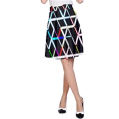 Abstrait Neon A-line Skirt by kcreatif