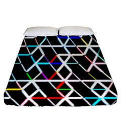 Abstrait Neon Fitted Sheet (queen Size) by kcreatif