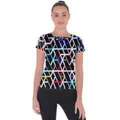 Abstrait Neon Short Sleeve Sports Top  by kcreatif