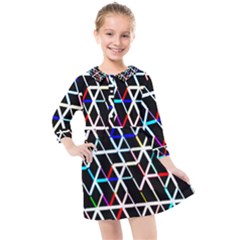 Abstrait Neon Kids  Quarter Sleeve Shirt Dress by kcreatif