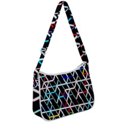 Abstrait Neon Zip Up Shoulder Bag