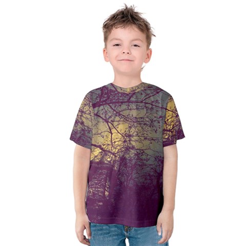 Tour Eiffel Paris Paysage Kids  Cotton Tee by kcreatif