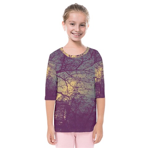 Tour Eiffel Paris Paysage Kids  Quarter Sleeve Raglan Tee by kcreatif