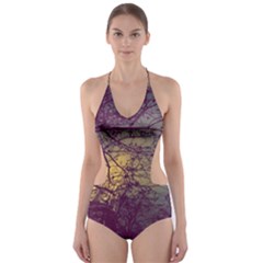 Tour Eiffel Paris Paysage Cut-out One Piece Swimsuit by kcreatif