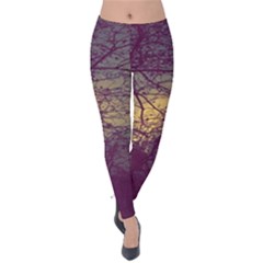 Tour Eiffel Paris Paysage Velvet Leggings by kcreatif