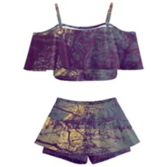 Tour Eiffel Paris Paysage Kids  Off Shoulder Skirt Bikini by kcreatif