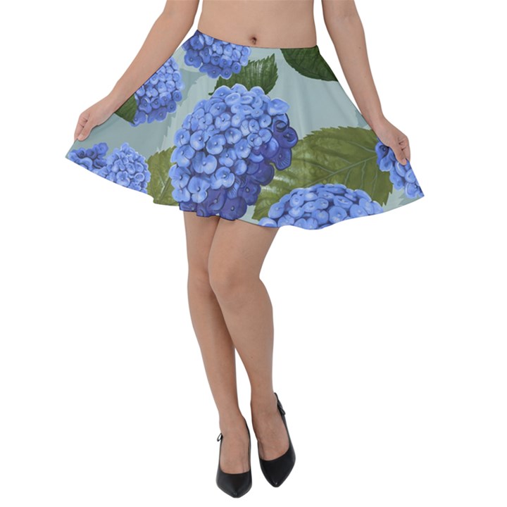 Hydrangea  Velvet Skater Skirt