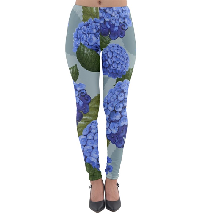 Hydrangea  Lightweight Velour Leggings