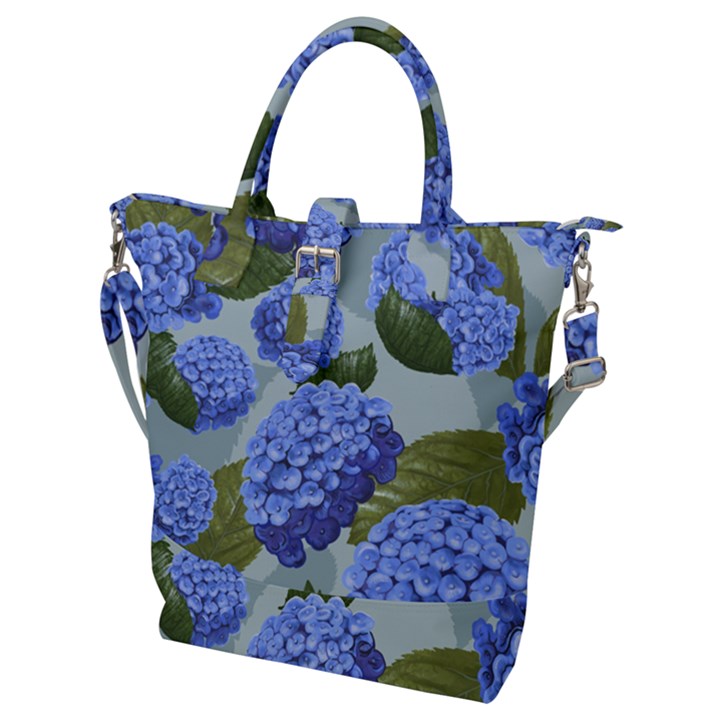 Hydrangea  Buckle Top Tote Bag